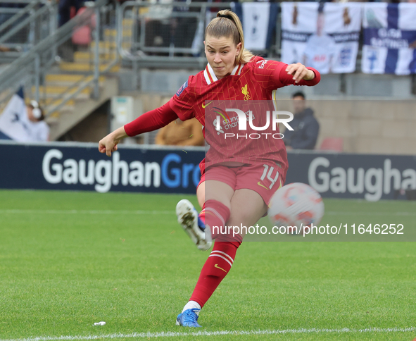 Marie Hobinger of Liverpool Women scores during the Barclays FA Women's Super League soccer match between Tottenham Hotspur Women and Liverp...