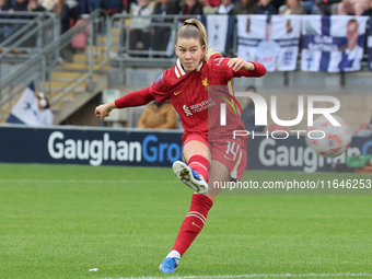 Marie Hobinger of Liverpool Women scores during the Barclays FA Women's Super League soccer match between Tottenham Hotspur Women and Liverp...