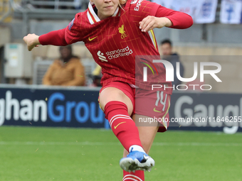 Marie Hobinger of Liverpool Women scores during the Barclays FA Women's Super League soccer match between Tottenham Hotspur Women and Liverp...