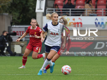 Amanda Nilden, on loan from Juventus, of Tottenham Hotspur Women plays during the Barclays FA Women's Super League soccer match between Tott...