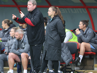 Matt Beard, Manager of Liverpool Women, is present during the Barclays FA Women's Super League soccer match between Tottenham Hotspur Women...