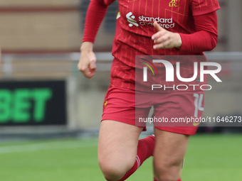 Marie Hobinger of Liverpool Women plays during the Barclays FA Women's Super League soccer match between Tottenham Hotspur Women and Liverpo...