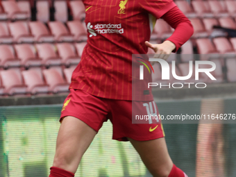 Marie Hobinger of Liverpool Women plays during the Barclays FA Women's Super League soccer match between Tottenham Hotspur Women and Liverpo...