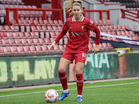 Marie Hobinger of Liverpool Women plays during the Barclays FA Women's Super League soccer match between Tottenham Hotspur Women and Liverpo...