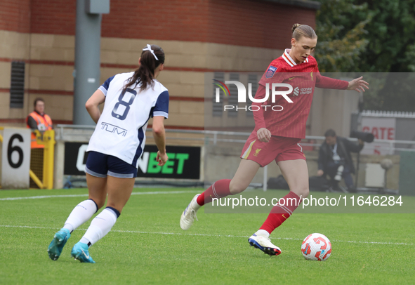 Jenna Clark of Liverpool Women plays during the Barclays FA Women's Super League soccer match between Tottenham Hotspur Women and Liverpool...