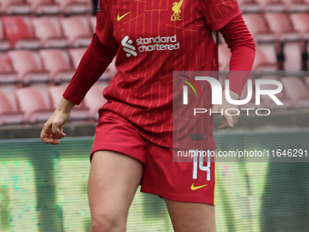 Marie Hobinger of Liverpool Women plays during the Barclays FA Women's Super League soccer match between Tottenham Hotspur Women and Liverpo...