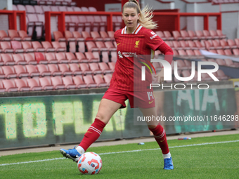 Marie Hobinger of Liverpool Women plays during the Barclays FA Women's Super League soccer match between Tottenham Hotspur Women and Liverpo...