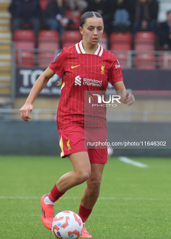 Mia Enderby of Liverpool Women plays during the Barclays FA Women's Super League soccer match between Tottenham Hotspur Women and Liverpool...