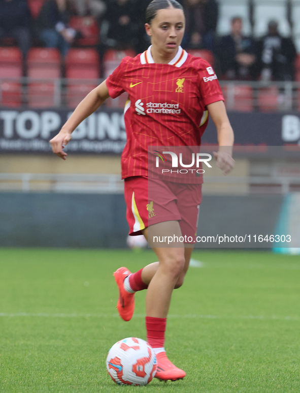 Mia Enderby of Liverpool Women plays during the Barclays FA Women's Super League soccer match between Tottenham Hotspur Women and Liverpool...