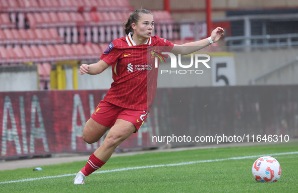 Lucy Parry of Liverpool Women plays during the Barclays FA Women's Super League soccer match between Tottenham Hotspur Women and Liverpool W...