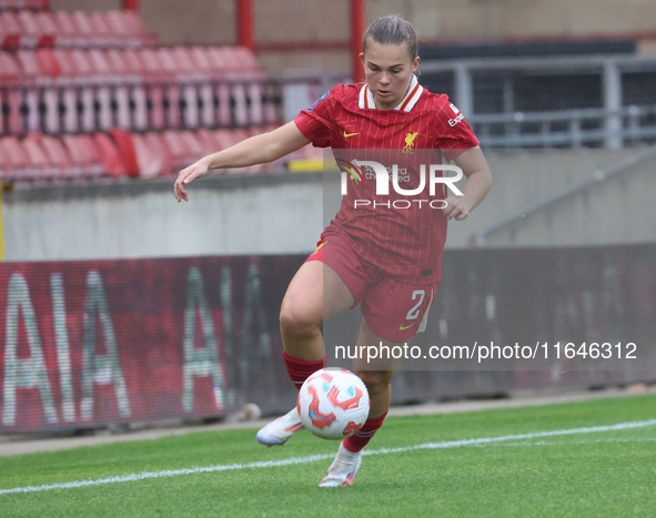 Lucy Parry of Liverpool Women plays during the Barclays FA Women's Super League soccer match between Tottenham Hotspur Women and Liverpool W...