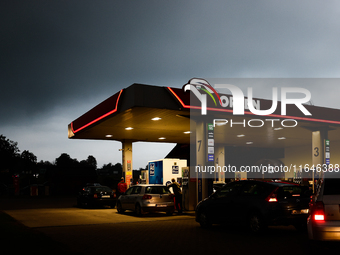 A view of Orlen gas station Poland on October 6, 2024. (