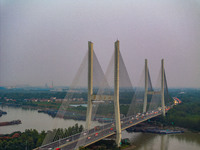 A large number of vehicles return on a highway in Huai'an, China, on October 7, 2024. (