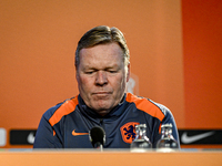 Netherlands trainer coach Ronald Koeman participates in the match training and press conference for the Netherlands on October 7, 2024, at t...