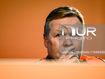 Netherlands trainer coach Ronald Koeman participates in the match training and press conference for the Netherlands on October 7, 2024, at t...