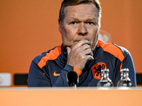 Netherlands trainer coach Ronald Koeman participates in the match training and press conference for the Netherlands on October 7, 2024, at t...