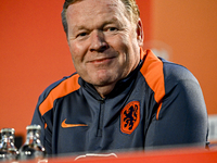 Netherlands trainer coach Ronald Koeman participates in the match training and press conference for the Netherlands on October 7, 2024, at t...