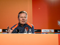 Netherlands trainer coach Ronald Koeman participates in the match training and press conference for the Netherlands on October 7, 2024, at t...