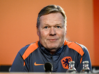 Netherlands trainer coach Ronald Koeman participates in the match training and press conference for the Netherlands on October 7, 2024, at t...