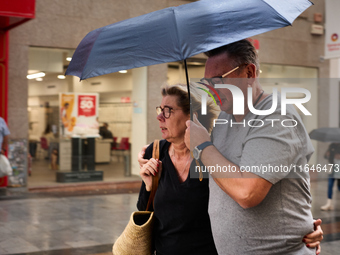 October rains begin in Madrid, Spain, on October 7, 2024. (