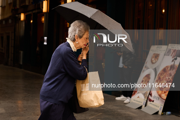 October rains begin in Madrid, Spain, on October 7, 2024. 