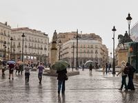 October rains begin in Madrid, Spain, on October 7, 2024. (