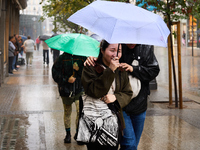 October rains begin in Madrid, Spain, on October 7, 2024. (