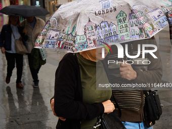 October rains begin in Madrid, Spain, on October 7, 2024. (