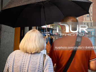 October rains begin in Madrid, Spain, on October 7, 2024. (