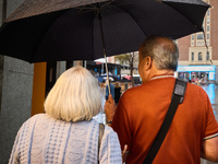 October rains begin in Madrid, Spain, on October 7, 2024. (