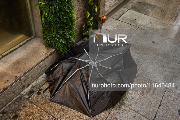 October rains begin in Madrid, Spain, on October 7, 2024. 