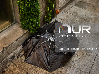 October rains begin in Madrid, Spain, on October 7, 2024. (