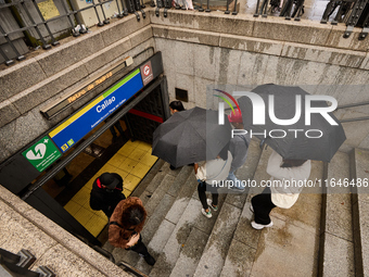 October rains begin in Madrid, Spain, on October 7, 2024. (