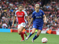 Arsenal's Kyra Cooney Cross chases Everton during the Barclays FA Women's Super League match between Arsenal and Everton at the Emirates Sta...