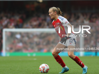 Frida Maanum of Arsenal during the Barclays FA Women's Super League match between Arsenal and Everton at the Emirates Stadium in London, Eng...