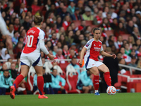 Lotte Wobben Moy of Arsenal plays during the Barclays FA Women's Super League match between Arsenal and Everton at the Emirates Stadium in L...