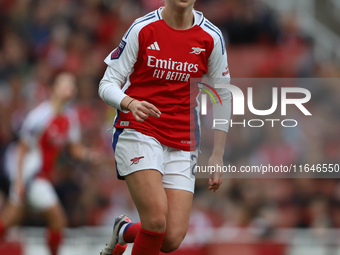 Alessia Russo participates in the Barclays FA Women's Super League match between Arsenal and Everton at the Emirates Stadium in London, Engl...