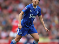 Honoka Hayashi of Everton participates in the Barclays FA Women's Super League match between Arsenal and Everton at the Emirates Stadium in...