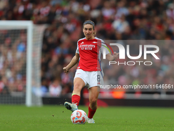 Arsenal's Mariona Caldentey participates in the Barclays FA Women's Super League match between Arsenal and Everton at the Emirates Stadium i...