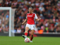 Arsenal's Mariona Caldentey participates in the Barclays FA Women's Super League match between Arsenal and Everton at the Emirates Stadium i...