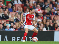 Arsenal's Laia Codina participates in the Barclays FA Women's Super League match between Arsenal and Everton at the Emirates Stadium in Lond...