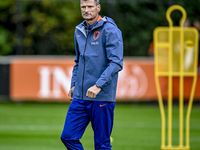 Netherlands assistant trainer Wim Jonk is present during the match training and press conference for the Netherlands on October 7, 2024, at...