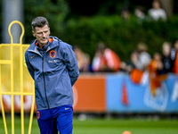 Netherlands assistant trainer Wim Jonk is present during the match training and press conference for the Netherlands on October 7, 2024, at...