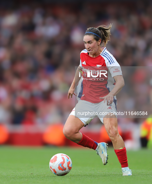 Mariona Caldentey of Arsenal participates in the Barclays FA Women's Super League match between Arsenal and Everton at the Emirates Stadium...