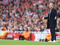 Arsenal Manager Jonas Eidevall is present during the Barclays FA Women's Super League match between Arsenal and Everton at the Emirates Stad...