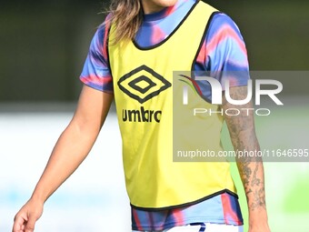 Natasha Thomas (7 Ipswich) warms up during the FA Women's Premier League Premier Division match between Ipswich Town Women and Watford Women...