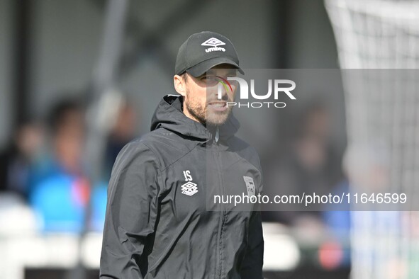 Manager Joe Sheehan (Manager Ipswich) looks on during the FA Women's Premier League Premier Division match between Ipswich Town Women and Wa...