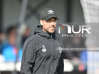 Manager Joe Sheehan (Manager Ipswich) looks on during the FA Women's Premier League Premier Division match between Ipswich Town Women and Wa...