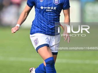 Sophie Peskett, 17, from Ipswich, goes forward during the FA Women's Premier League Premier Division match between Ipswich Town Women and Wa...