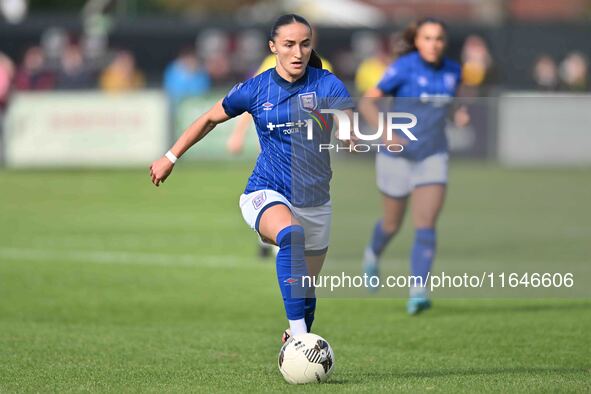 Sophie Peskett, 17, from Ipswich, controls the ball during the FA Women's Premier League Premier Division match between Ipswich Town Women a...